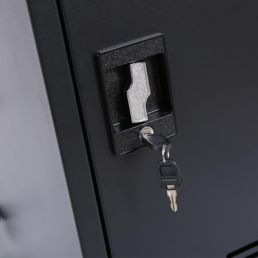 36 Device Charging Cart for Laptops and Tablets Up to 16.3-inch, Mobile Charging Station with AC Outlets, Secure Storage and Cable Management, Mobile Charging Cabinet for Ipads, Chromebooks, Black