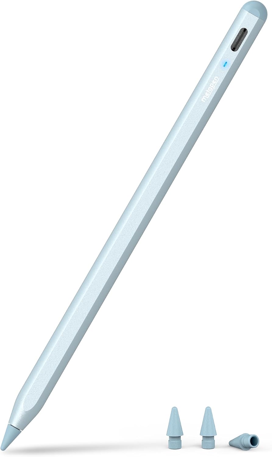 Metapen Pencil A8 for Apple iPad 2018-2025, (2X Faster Charge), Tilt Sensitivity, Pixel Precision, Stylus Pen for iPad 11/10/9/8/7/6th Gen, Pro 12.9/11/13-inch M4, Air 3/4/5/M2/M3, Mini 5/6th, Blue
