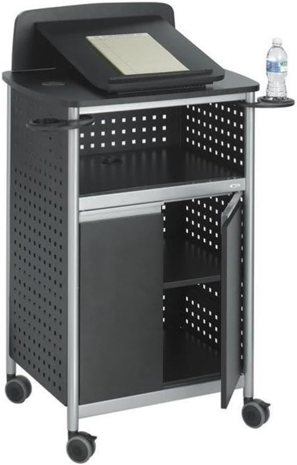 Pemberly Row Modern/Contemporary Multi Purpose Stainless Steel Lectern