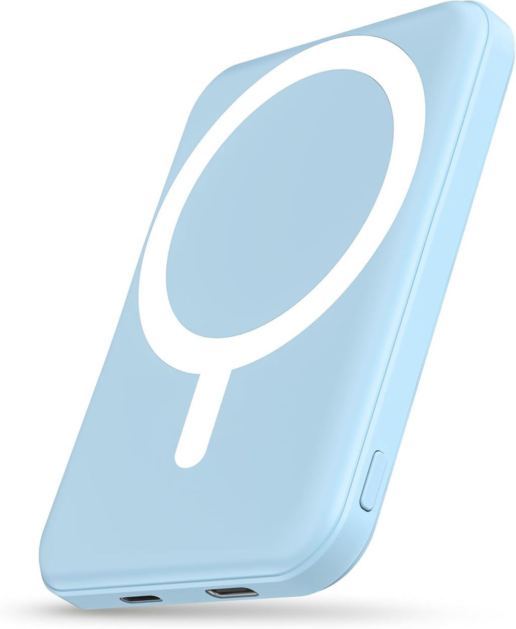 podoru for Magsafe Battery Pack, 5000mAh Magnetic Power Bank with Type-C Cable 20W PD Fast Charging Lighting Input Wireless Portable Charger for iPhone 17/16/15/14/13/12/ All Series-Sierra Blue