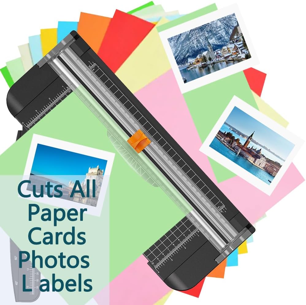 Trimmer Cutting Blades, 6Pcs Paper Cutter Replacement Blades for Paper Trimmers, Spring-Loaded Safeguard Design