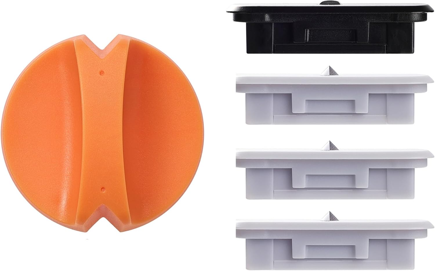 4-Pack Trimmer Replacement Blades for Fiskars Paper Trimmer, Replacement Blade for All Series of Fiskars/Portable&Precision Trimmer,Arts and Crafts,3 Cutting&1 Scoring Blades,a Slider,Orange