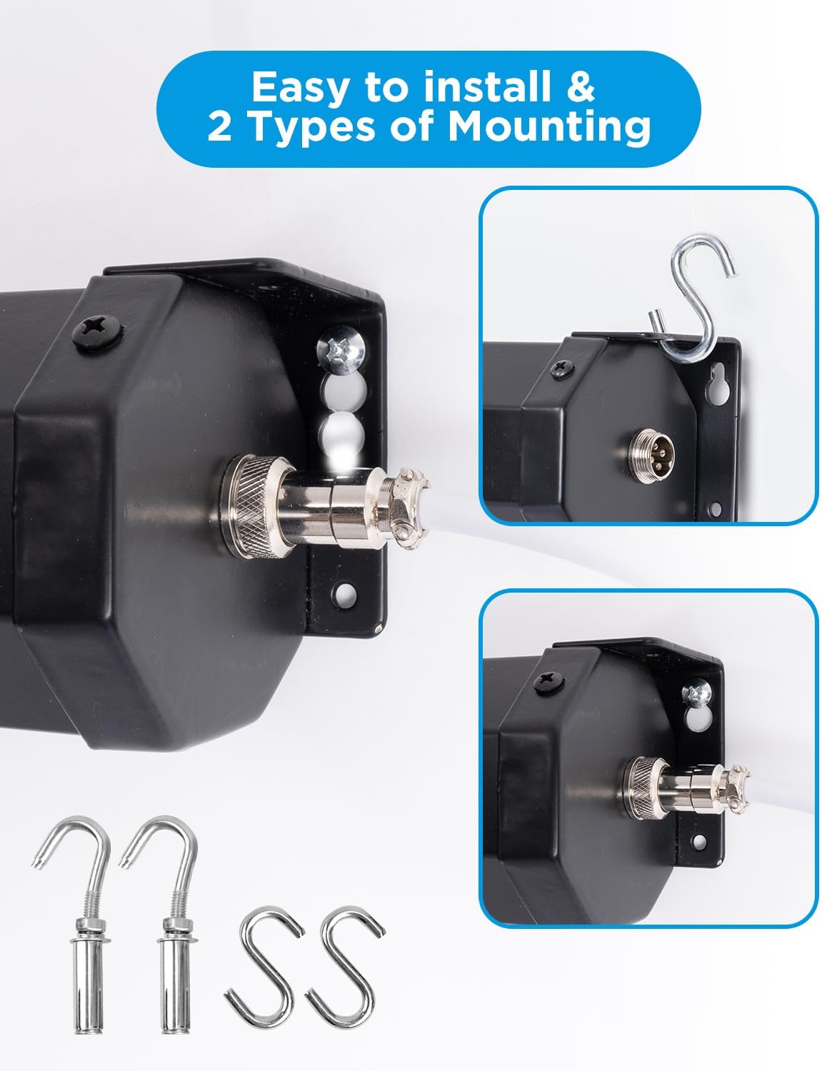 Motorized Projector Screen Pull Down 120 Inch Automatic Projector Screen with Remote Control and Ceiling Mount Hooks, Electric Projection Screen Retractable Black Movie Screen 4:3 Outdoor Indoor