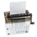 Minimalist Manual Hand Shredder - Portable Desktop Stationery & Document Cutting Tool, Black