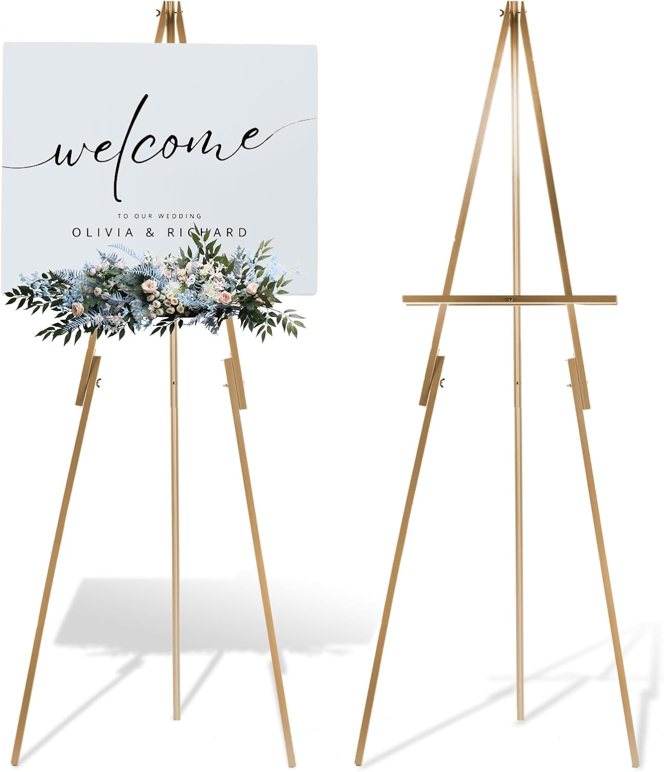 63''Wooden Tripod Display Easel Stand for Wedding Sign, Portable Tripod Wood Artist Easel