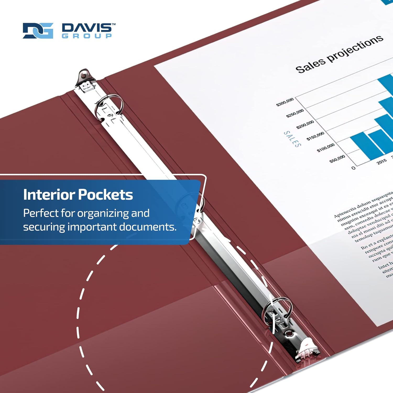 Premium Economy 6-Pack 3-Ring Binders for School or Office, Round-Ring Binders, 1 Inch, Burgundy