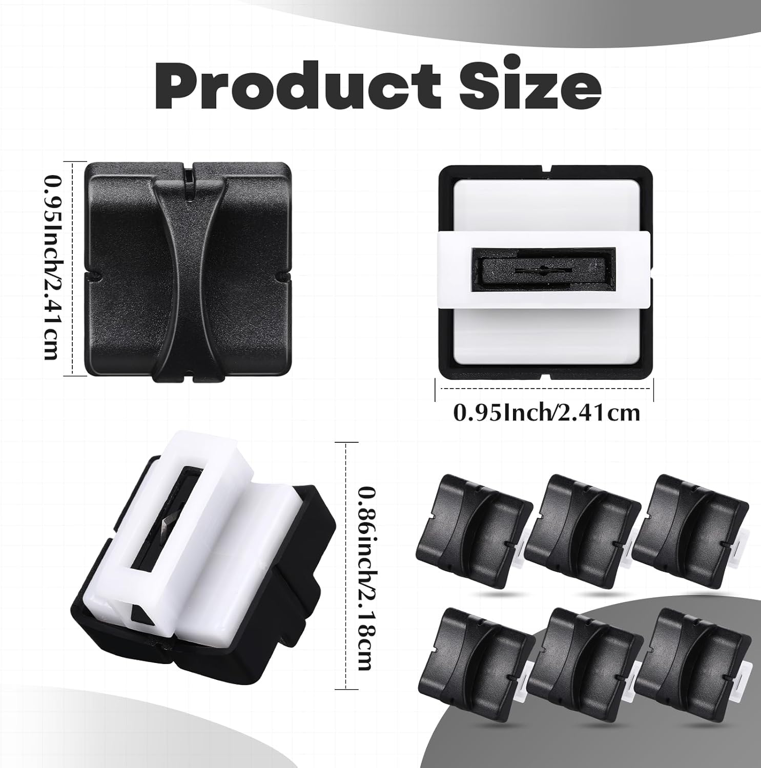 Honoson 6 Pieces Paper Cutter Replacement Blades Paper Trimmer Blades Refill Craft Cutting Replacement Blades for A4 Cutter(Black)