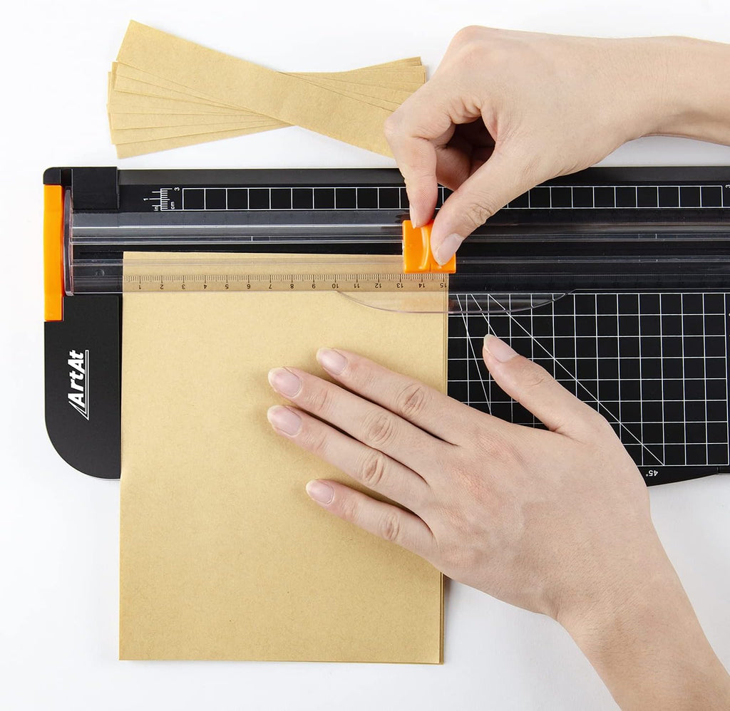 ArtAt Paper Cutter Replacement Blades: A4 Paper Trimmer Replacement Blade Refill with Automatic Security Safeguard (4 Pack)