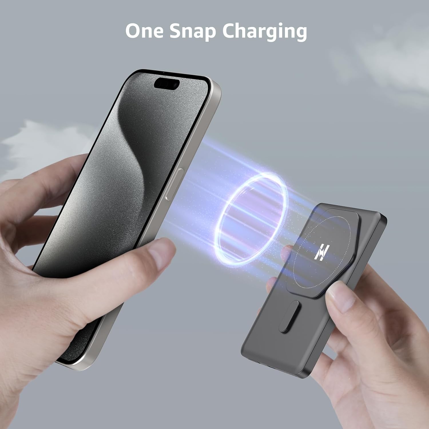 Magnetic Slim Portable Charger, 5000mAh Wireless Power Bank, S05 PD 22.5W Fast Charging USB C Battery Pack Compatible with iPhone 16/15 Series/14/13/12 Series