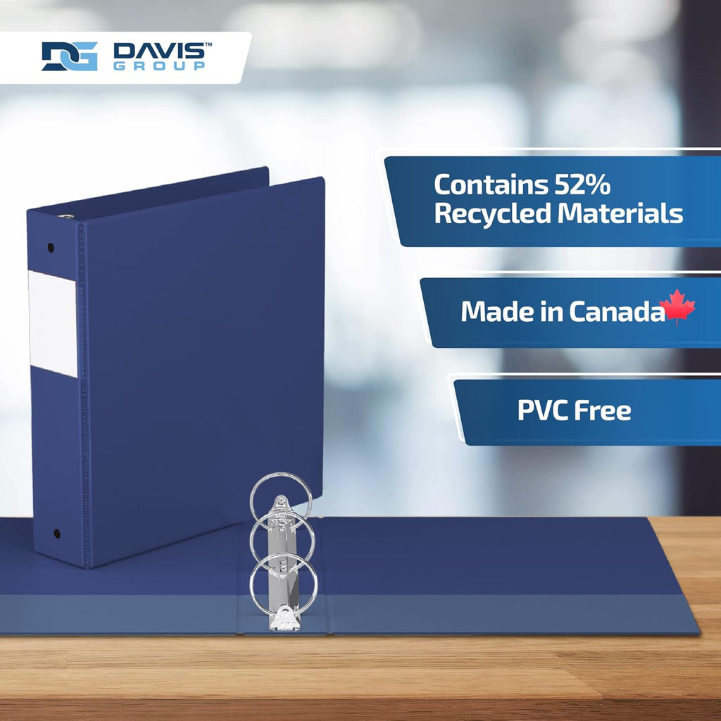 Premium Economy 6-Pack 3-Ring Binders for School or Office, Round-Ring Binders, 2 Inch, Royal Blue