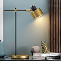 Modern Industrial Gold & Matte Black LED Desk Lamp