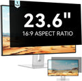 23.6 Inch Computer Privacy Screen Filter for 16:9 Aspect Ratio Widescreen Monitor - Anti Glare Blue Light Filter, Removable Computer Monitor Privacy Shield, Anti-Scratch Screen Protector Film 23.6 in
