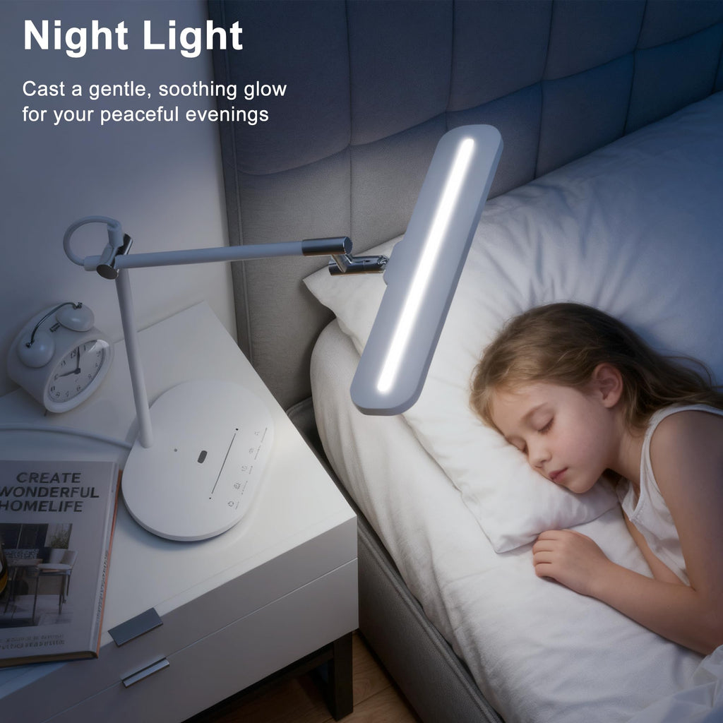 Advanced Eye-Caring LED Desk Lamp - CRI 98 Full Spectrum Light for Home Office, Crafting & Studying (Dimmable, Touch & Gesture Control)