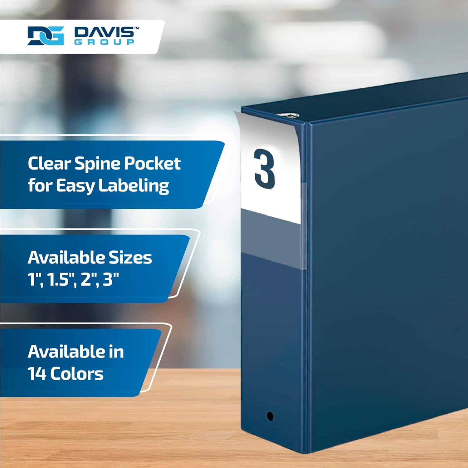 Premium Economy 6-Pack 3-Ring Binders for School or Office, D-Ring Binders, 3 Inch, Navy Blue