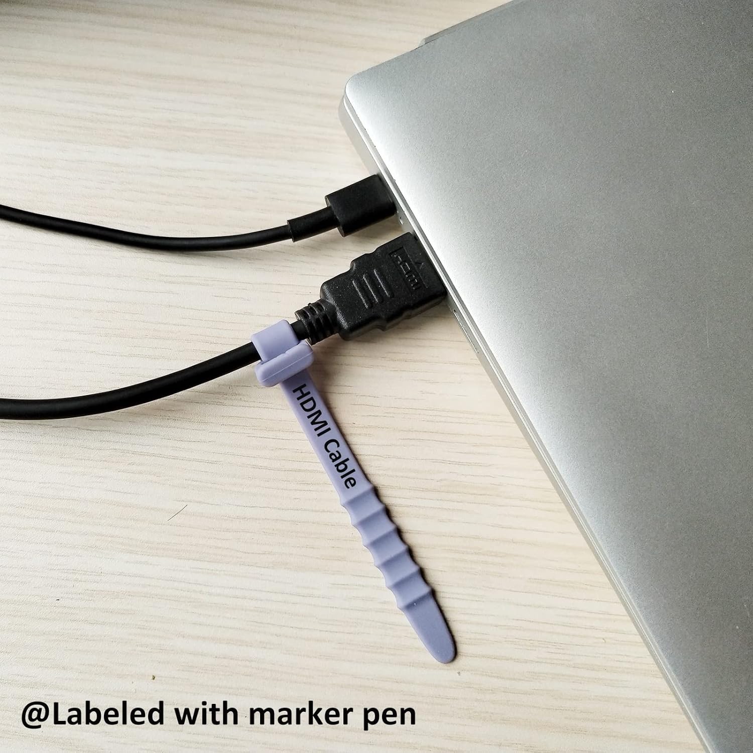 Reusable Silicone Zip Ties Cord Organizer: Silicone Cable Ties Straps for Cable Management - 20PCs 4.5” Blue Elastic Wire Cord Organizer for Home Office and Travel