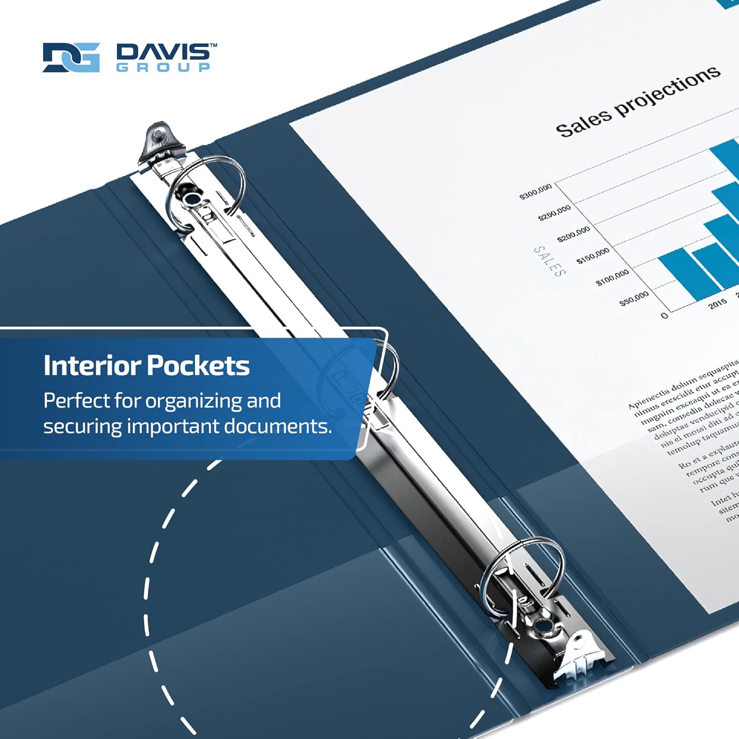 Premium Economy 6-Pack 3-Ring Binders for School or Office, Round-Ring Binders, 2 Inch, Navy Blue