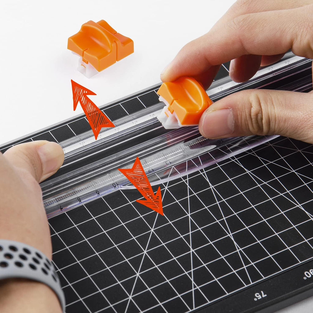 ArtAt Paper Cutter Replacement Blades: A4 Paper Trimmer Replacement Blade Refill with Automatic Security Safeguard (4 Pack)