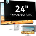 Mamol 24 Inch Computer Privacy Screen Filter for 16:9 Aspect Ratio Widescreen Monitor - Removable Computer Screen Privacy Shield and Anti Glare Blue Light Filter, Anti-Scratch Screen Protective Film