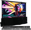 Elite Screens ALR/CLR QuickStand 5-Second Tab-Tension C5D, 145-inch Diag. 16:9, Manual Pull Up Projector Screen, ISF Material Ceiling Ambient Light Rejecting Movie 8K 4K Home Theater, QS145HT-C5D