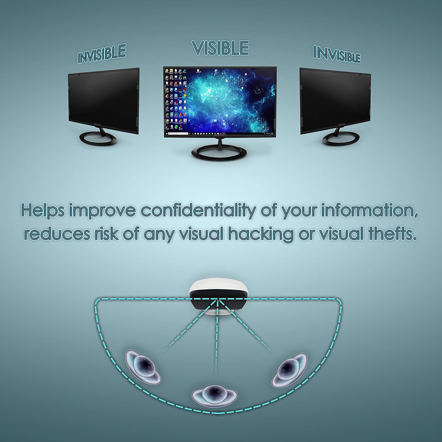 [2 Pack] Premium Privacy Screen Filter for 19.5 Inches Desktop Computer Widescreen Monitor with Aspect Ratio 16:09. Anti Glare and Anti Blue Light Protection