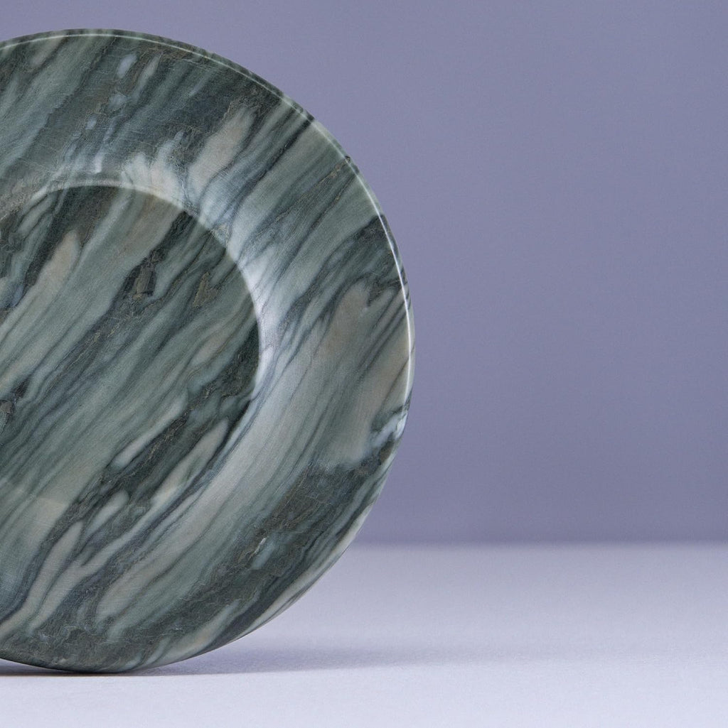 Einova Classic Stone – Marble Wireless Charging Pad Designed in Italy, Integrated 6 ft USB-C Cable, Smartphones, Wireless Earbuds, Smartwatches – Pine Verde Alpi Marble