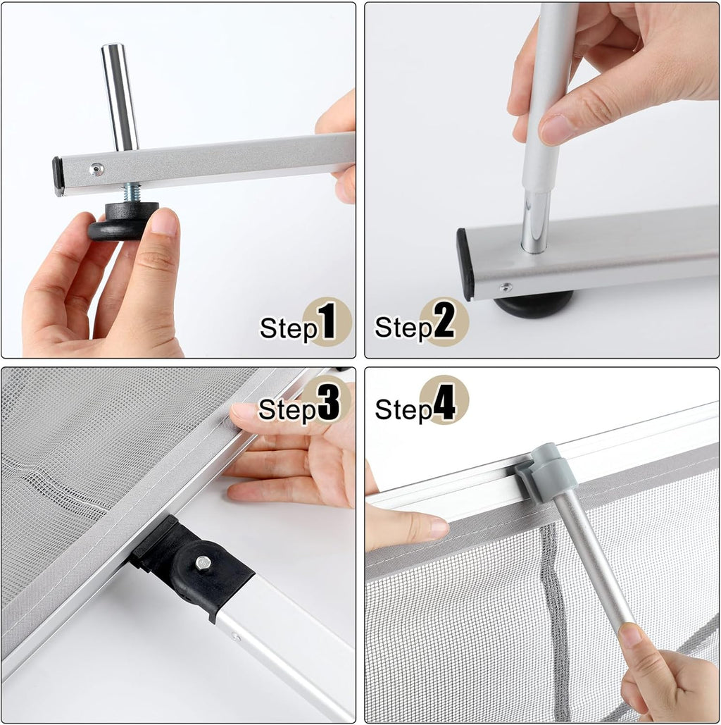 Outus 2 Pcs Mesh Literature Brochure Stand with 8 Pockets Portable Magazine Display Roll up Magazine Rack Lightweight Floor Standing Catalog Office Brochure Display Holder for Business