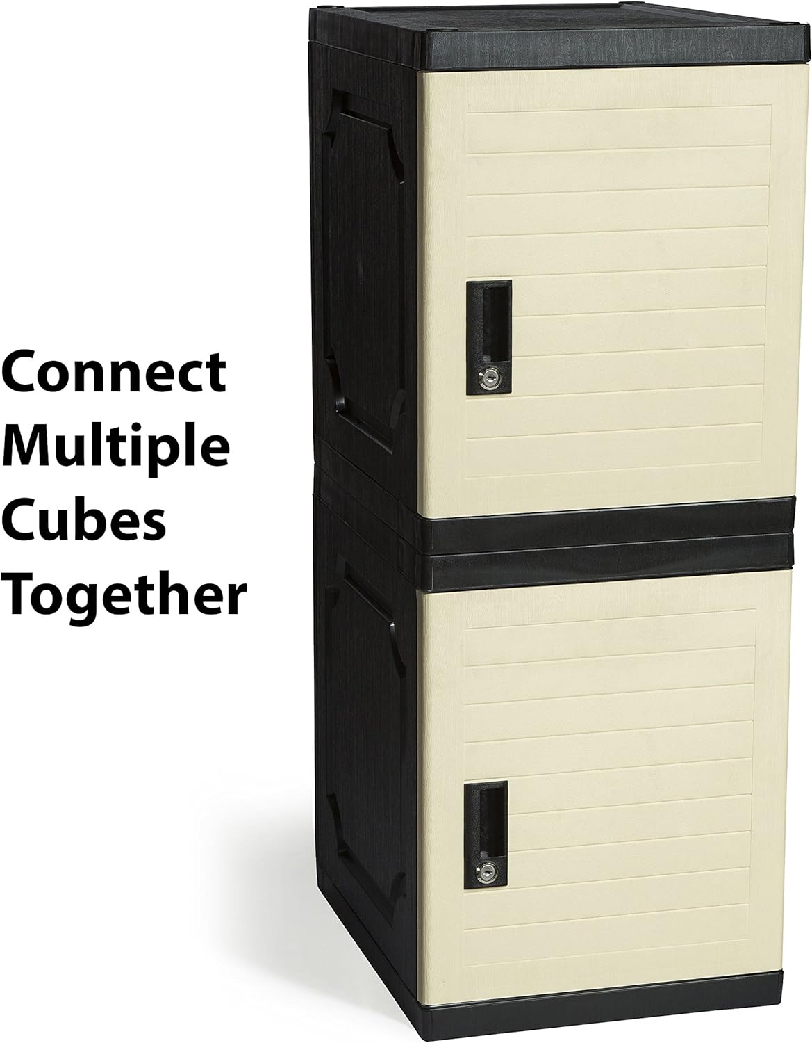 Jink Storage Cabinet Lock Box - Large Lockable Storage Box - Lockers for Home, Office, Dorm or School (White)