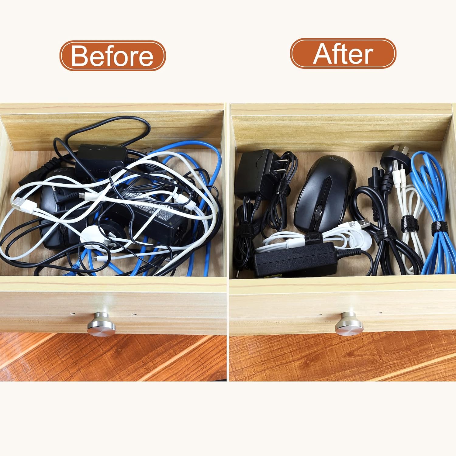 120PCS 6 Inch Reusable Cable Ties Wire Ties Cord Organizer Cable Organizer Adjustable Management Black